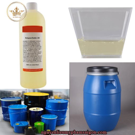 Hoạt chất Polysorbate 20- Thành phần/ nguyên liệu mỹ phẩm có công dụng như một chất hoạt động bề mặt, chất nhũ hóa và có thể dùng làm hương liệu trong mỹ phẩm.