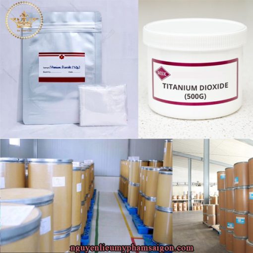 Hoạt chất chống nắng Titanium Dioxide TiO2- được sử dụng nhiều trong các loại kem chống nắng vật lý, sản phẩm làm trắng, kem lót,...